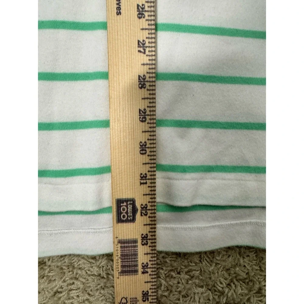 VTG Polo Ralph Lauren Men's Green‎ And White Stripe Polo Shirt Size XXL Preppy